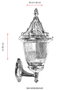 Opviq Lámpara de Pared Exterior Marrón BAP-68186-BKR-M3